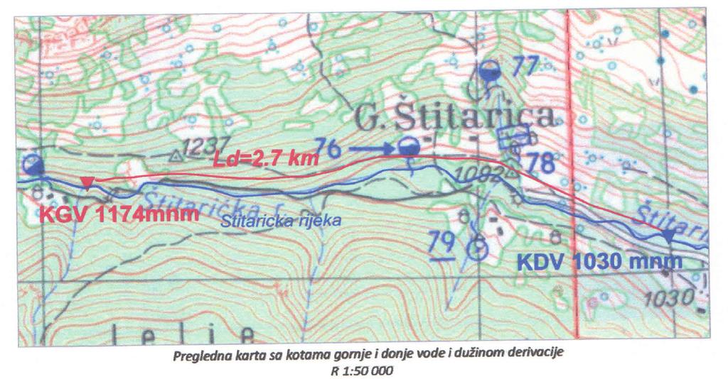 Lokacija Male hidroelektrane čije je priključenje predmet ovog Elaborata će koristiti hidropotencijal rijeke Štitarice na teritoriji opštine Mojkovac. U pitanju su derivacione hidroelektrane. Slika 5.