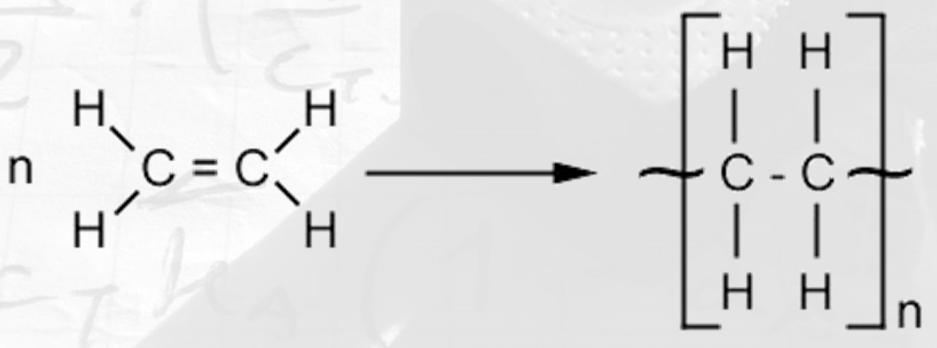Kemijske reakcije alkenov Alkeni so čudoviti gradniki za polimere, saj ima π vez dve možnosti za vezavo s sosednjimi molekulami.