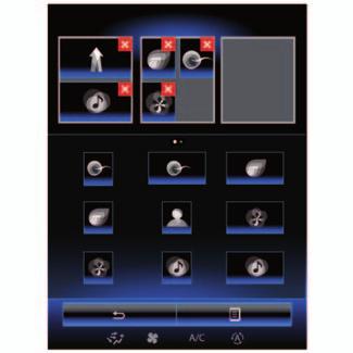 Adăugarea şi gestionarea widget-urilor (1/2) Configurare pagini de start Configurare pagini de start Calitatea aerului Calitatea aerului Driving Eco2 Driving Eco2 Favorite Multi-Sense Multimedia