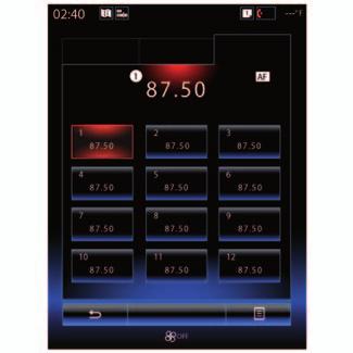 Ascultare radio (3/8) FM Frequencies Staţii Presets 9 Frequencies FM Staţii Presets Salvare ca presetat Această funcţie vă permite să memoraţi staţia pe care o ascultaţi acum.