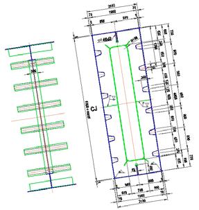 Konstrukcija mosta izbor rešenja Razdvojene konstrukcije: lakša montaža; prelazna konstrukcija u 3,