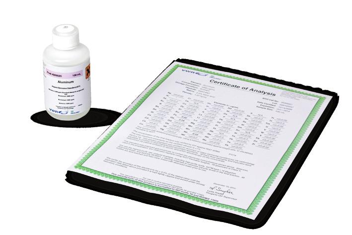 S Standards solutions ICP, ICP-MS Standards solutions ICP, ICP-MS ARISTAR Description Page Pk Cat. No. Aluminium standard solution, 10,000 mg/l Al in dil.