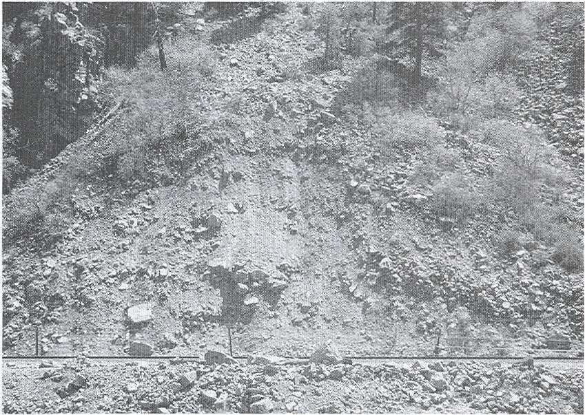 koluvij je heterogena mješavina tla i fragmenata stijene u rasponu od čestica gline do metarskih dimenzija obično se