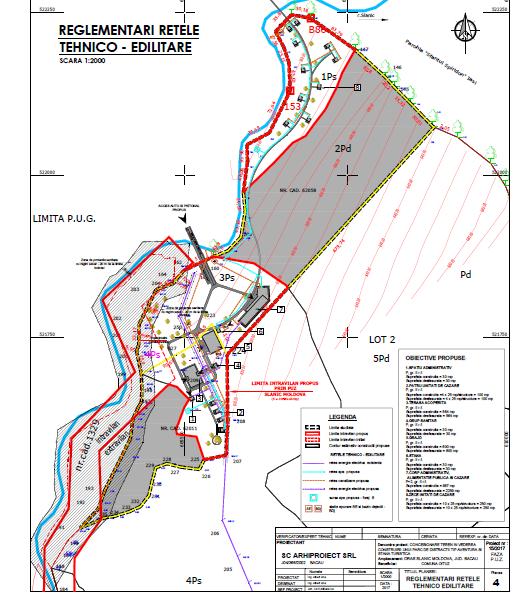 Propunere pentru amplasarea puţurilor *sursa: Memoriu de prezentare întocmit de SC ARHIPROIECT SRL Bacău Evacuarea apelor uzate Zona nu dispune de reţea centralizată pentru pentru evacuarea apelor