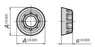 RSX Cutter Bodies-End ill-etric Catalog No. & Parts Information øc øsh7 ø2 φd c φd s φd 2 L f l f L RSX10025ES 25 25 20.3 50 80 130 RDET10 2 0.88 10 30 1 RSX10032ES 32 32 27.1 50 80 130 RDET10 3 1.