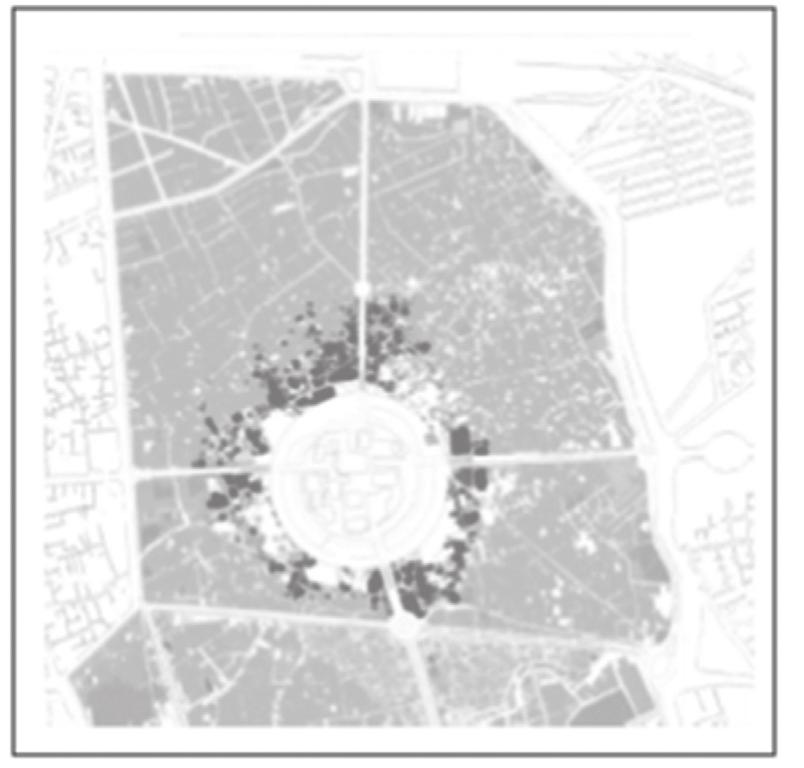286 شكل 8: چگونگی توزیع فعالیتهای تجاری و اقامتی در سطح حوزه شهرداری ثامن (Tash Consulting Engineers, 2006) *کمبود شدید فضاهای سبز و باز شهری در میان کاربریهای موجود در بافت کاربری فضای سبز درصد