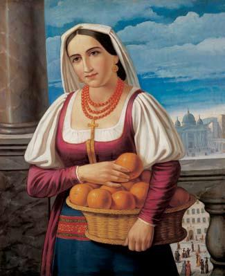 ISTRAÆIVANJE GLASNO I JASNO Djevojka s ruæom, 1848, ulje na platnu, 50x39,5 cm, sign. d.d. februar 1848, G-512 Djevojka s naranëama, do 1848, ulje na platnu, 68,5x55,5 cm, sign.