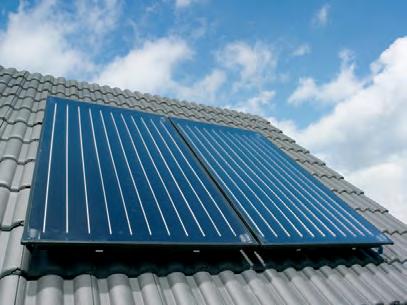 Saulės kolektorių sistemos Plokšti saulės kolektoriai SO 5000 F Aukšto selektyvumo absorberio danga efektyviai saulės energijos absorbcijai Rėmas iš stiklo pluošto lengvas, patvarus ir ilgaamžis