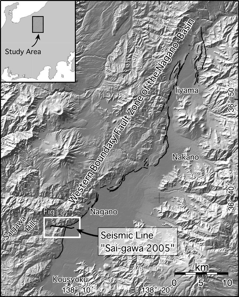 + NE-SW /, km Fig. + half graben 0 km tectonic inversion +333;,**,; Elouai et al.,,**. back thrust,**, Elouai et al.,**.,1 km, ++ km backthrust +330b,**/ 3 -* +* ++, ; +2.1 +.2 m,**,..1 km Fig.,,**. thrust front migration Ikeda, +32- NW Fig.