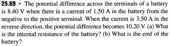 The battery with the (1.