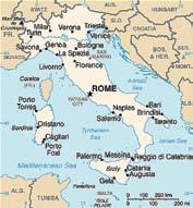 38 I t a l i j a no 1200 km. Teritorijos plotas 301 230 kv. km. Iš rytų pusiasalį skalauja ir nuo Balkanų skiria Adrijos jūra. Pietuose nuo Afrikos šalį skiria Vidur žemio jūra.