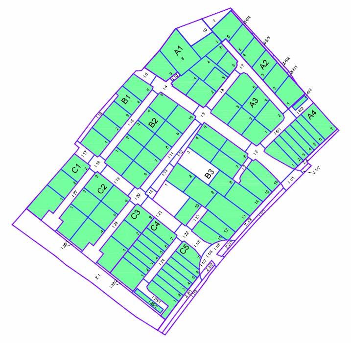 Slika 3: Obračunsko območje»o1«za gradnjo novega vodovodnega, plinovodnega omrežja, ceste, javne površine in