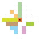 ١ شکل های زیر را طوری رنگ کنید که نقطه ی»م«مرکز تقارن باشد. م م م ٢ جدول زیر را کامل کنید. شکل مرکز تقارن دارد ندارد محل برخورد قطرها مرکز تقارن است.