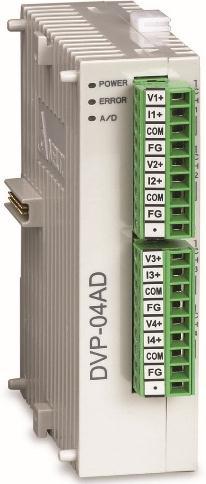 DVP06ADS DVP04ADS2 DVP04ADS DVP04DAS2 DVP04DAS DVP06XAS2 DVP06XAS 6 ولتاژ : 14 بیت جریان : 13 بیت 4 ولتاژ : 14 و بیت جریان : 13 و 15 بیت 24VDC (15% ~ +20%) / 3.