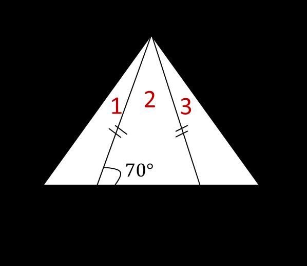 السؤال )16( في الشكل المجاور إذا كان المثلث GFD متطابق الأضلاع والمثلث SFA متطابق الضلعين و, 70 = A فإن قياس الزاوية + 3 1 يساوي )ب( 20 )أ( 10 )د( 40 )ج (30 طريقة الحل: )ب( 20.