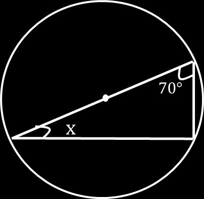 قيمة (x) تساوي في الشكل المقابل : السؤال )53( )ب( 30 )أ( 20