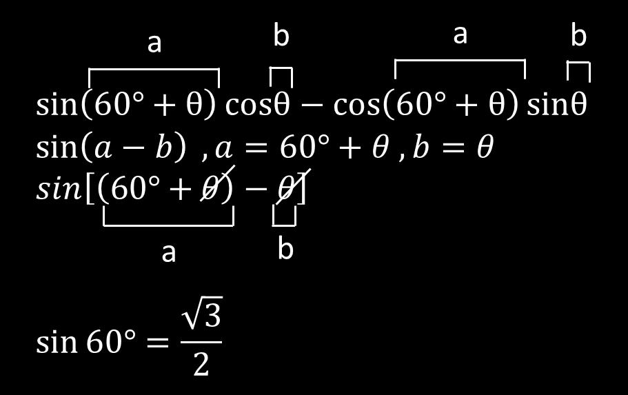ما القيمة الدقيقة للعبارة : sin(60 + θ) cosθ cos(60 + θ) sinθ )ب( 3 )د( 3 /2 )ج( 3/2. السؤال )9( )أ( 0.