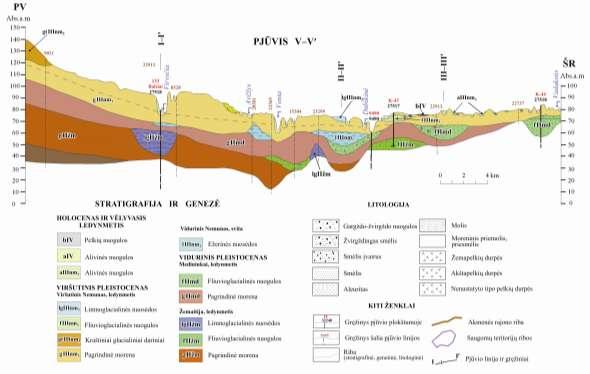 kvartero geologinis žemėlapis