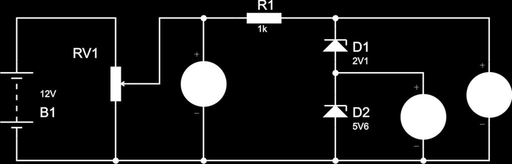 Slika 7 Potenciometar za napajanje makete okrenuti u krajnji desni položaj (dovesti maksimalan napon napajanja) i izmeriti napone V1 i V2. U izveštaju obrazložiti dobijene rezultate.