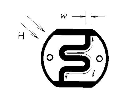 Fotorezistorul Fotorezistorul Fig.1.6. Geometria electrodului într-o fotorezistenţă R H H ( w l) ρ (1.