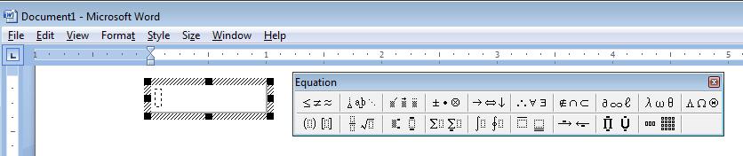 Shkrimi i formulave Për shkrimin e formulave të ndryshme matematike, në Word përdoret programi i veçantë Microsoft Equation 3.0.