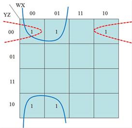 F = A B' + AB + A D C. F = A B + AB + A D D.