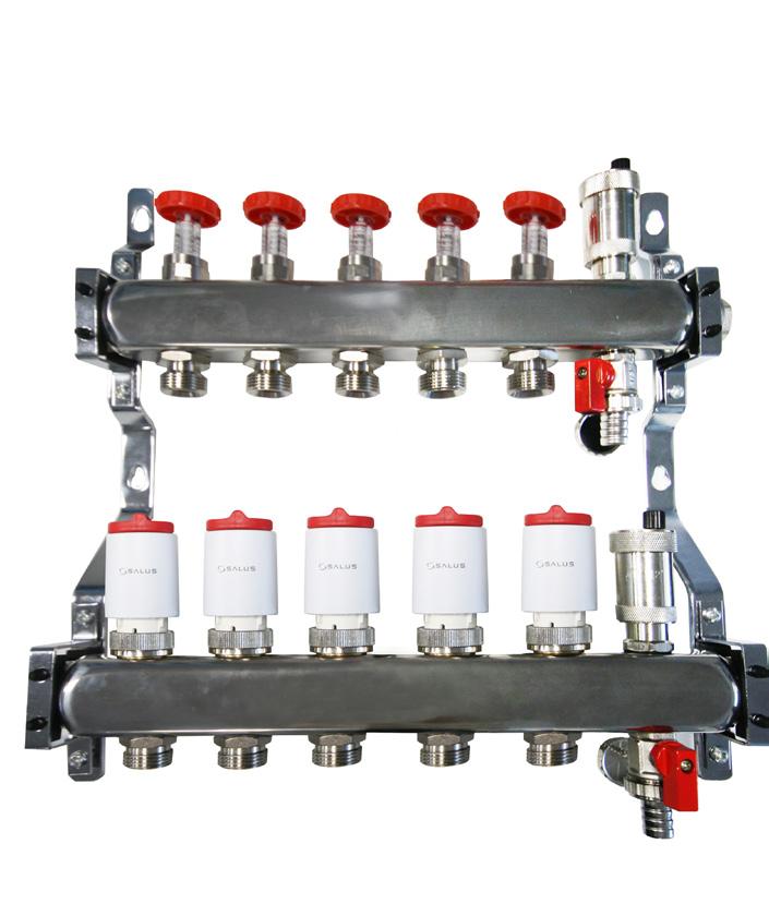 Νipple μείωσης νικελίου G 1/2 x3/4 (upper and lower bars)* Drain valve - 2 pcs. Half union 1-2 pcs. Θερμόμετρο - 2 pcs.