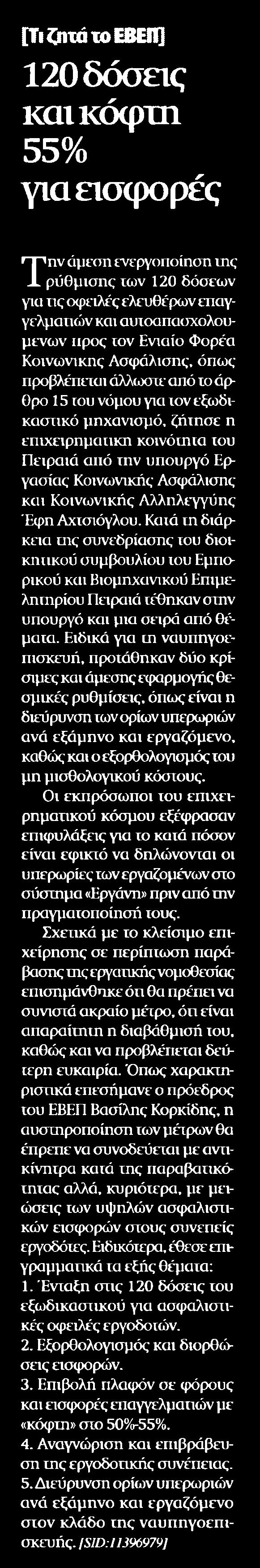 ΕΙΣΦΟΡΕΣ Μέσο:.