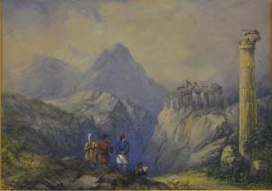 Ὑδατογραφία σέ χαρτί, 205 x 280 mm.