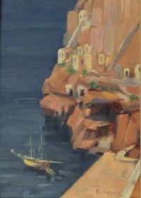 Ὑδατογραφία καί μολύβι σέ χαρτί, 295 x 230 mm.