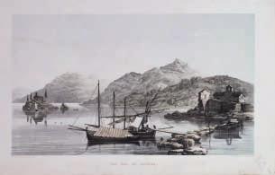 Ἡ λιθογραφία αὐτή καί οἱ ἑπόμενες 7 προέρχονται ἀπό τό πολύ σπάνιο λεύκωμα τοῦ Cook, Recollections of a