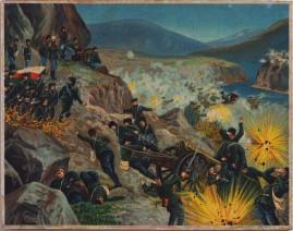 Παπαδημητρίου, [1921]. Χρωμολιθογραφία, 468 x 640 mm. (φθορές, ἐπικολλημένη σέ λεπτό χαρτόνι).