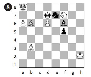 (#3) V. F. Rudenko, 1956 1.La7 (απειλεί 2.Qd8+) [2] 1 Nd5 2.Qc6+ [1] 1 N οπουδήποτε 2.Qc8+ [1] 1 Le5+ 2.Nxe5+ [1] Το κλειδί 1.La7! απειλεί 2.Qd8+ Kc6 3.Qe8#.
