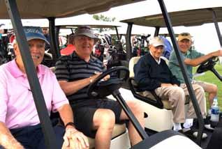 family of golfers: Kyle Timmel, James Xidas, Christina Xidas, Tony Xidas and Nick Kounouzvelis