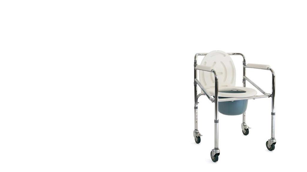 Homecare Κωδικός: 09-2-115 VT102 Καρέκλα WC τροχήλατη Κατασκευή από επιχρωμιωμένο μέταλλο.