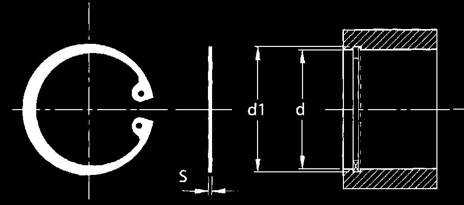.. DIN 472 - UNI 7437 EEGER - ANELLI ELATICI INTERNI PER FORI EEGER - INTERNAL ELATIC RING FOR HOLE - I 075 I 090 I 095 I 105 I 1 I 1 I 1 I 1 I 1 I 1 I 2 I