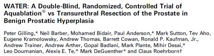 Non-inferiority study Σύγκριση Aquablation με TURP 116 ασθενείς Aquablation 65 ασθενείς