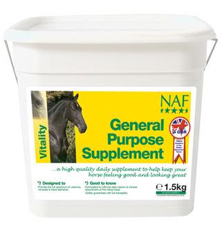 ΣΥΜΠΛΗΡΩΜΑΤΑ General Purpose Supplement ιατροφικό συµπλήρωµα µε βιταµίνες και µέταλλα για και πόνυ 30-75 gr/ηµερησί Συστατικά :Wheatfeed, Dicalcium phosphate, Maize, Brewers' yeast, Whey protein