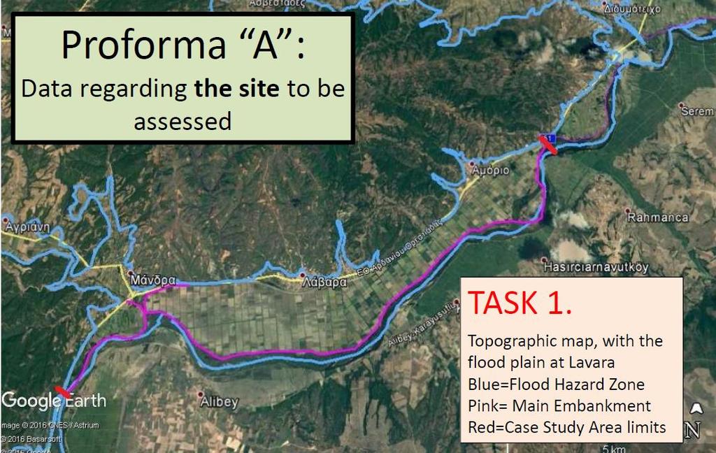 Task 1 Τοπογραφικός χάρτης της λεκάνης