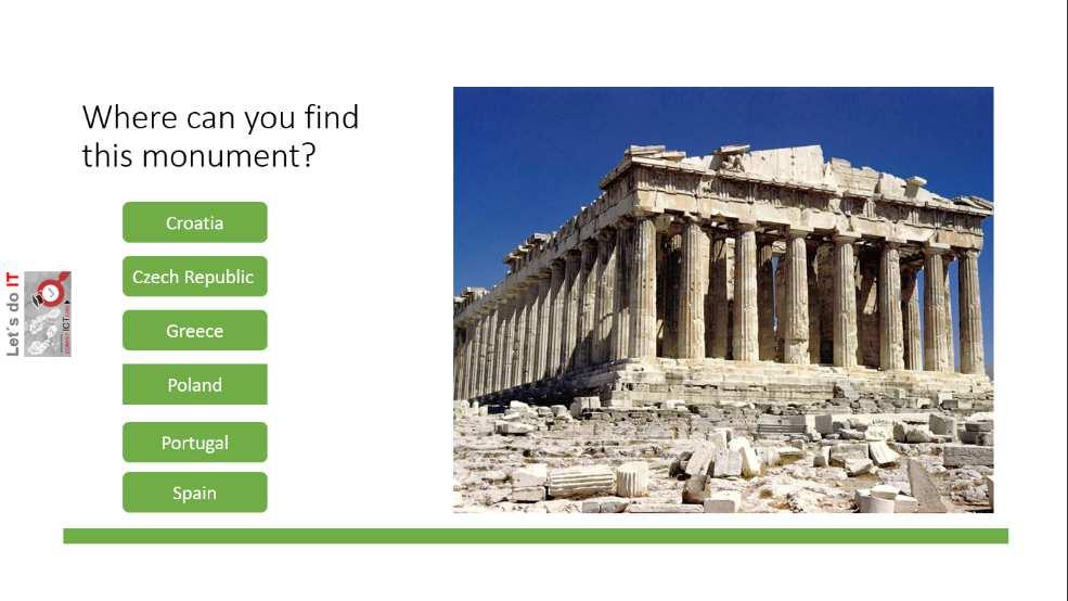 Positioning vertical and horizontal 4. In slide 5 insert in the right place the image of Spain.jpg. (2 p) 5.