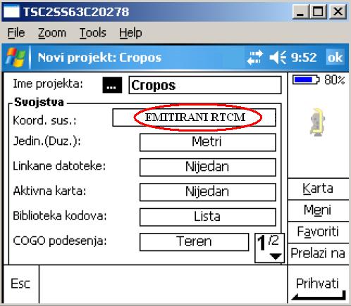 Putem nove usluge CROPOS_VRS_HTRS96 korisnički rover određuje službene ETRS89 (HTRS96) elipsoidne koordinate (ϕ, λ) primjenom RTK korekcija odaslanih od strane CROPOS sustava, dok korisnici na svojim