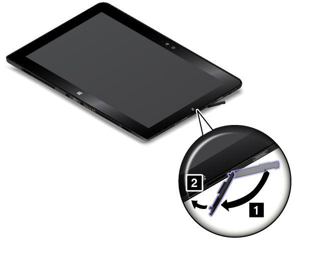 3. Κρατήστε την κάρτα micro SIM με τις μεταλλικές επαφές στραμμένες προς τα κάτω και, στη συνέχεια, σπρώξτε την σταθερά μέσα στην υποδοχή της κάρτας micro SIM όπως υποδεικνύεται, μέχρι να ακούσετε
