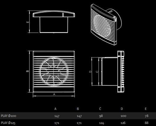 τιμή (m 3 /h) db(a) κινητήρα (rpm) (Α) (W) 007-4200 Φ.100 standard 100 40 2650 0,12 15 1/10 9,80 007-4203 Φ.