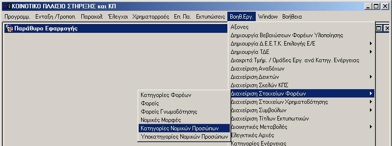 10.8.5 Κατηγορίες Νοµικών Προσώπων Κωδικοποιούνται οι κατηγορίες νοµικών προσώπων οι