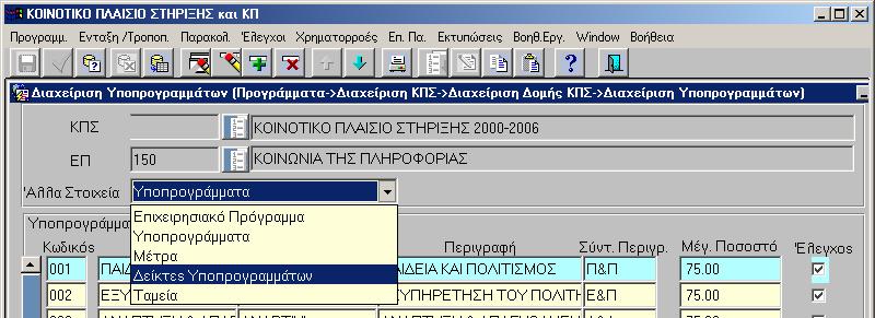 4.2 ΣΕ ΕΠΙΠΕ Ο ΑΞΟΝΑ ΠΡΟΤΕΡΑΙΟΤΗΤΑΣ Σε επίπεδο Άξονα Προτεραιότητας εισάγονται οι «είκτες