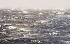 2ιγ Δύναμη σε Bf 12. Ταχύτητα ανέμου 64 knots. Τεράστια κύματα 14 m. Η θάλασσα είναι τελείως λευκή από αφρούς. 3.3 Δύναμη της βαροβαθμίδας. Σχ. 3.2ια Δύναμη σε Bf 10.