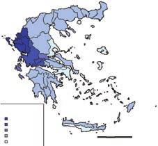 66 (mm) και στο σχήμα 4.7α απεικονίζεται η μέση (και γεωγραφική) ετήσια κατανομή ύψους βροχοπτώσεως για την Ελλάδα.