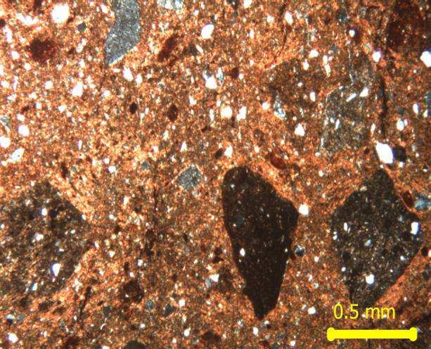 and chert grains.