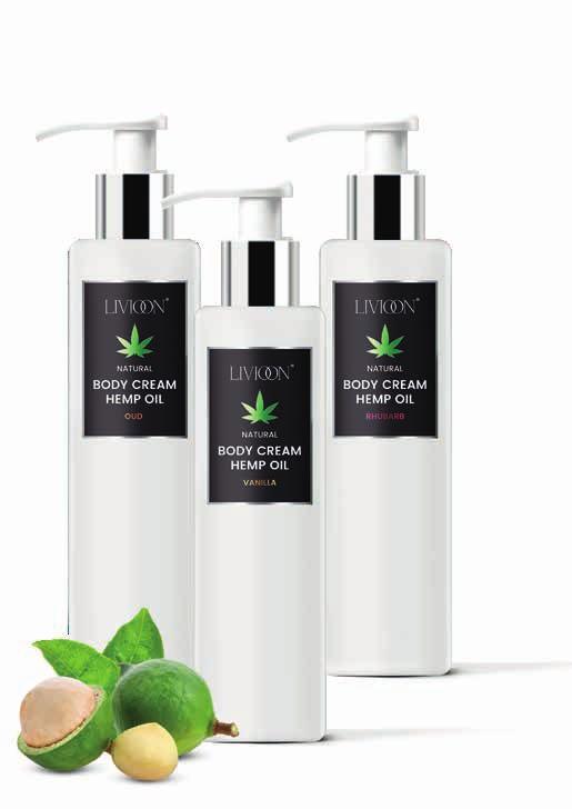 Body Cream Hemp Oil NEW Διατίθεται σε τρεις μοναδικές ευωδίες: ΓΛΥΚΙΆ ΒΑΝΊΛΙΑ Κωδ: 318 50 féminin & maskulin Κρέμα σώματος με έλαιο κανναβιδιόλης και βούτυρο macadamia Κρέμα σώματος που δημιουργήθηκε