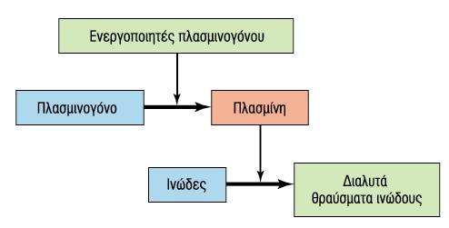 ινωδογόνο, την προθρομβίνη και τον παράγοντες V, VIII, XII) 3.